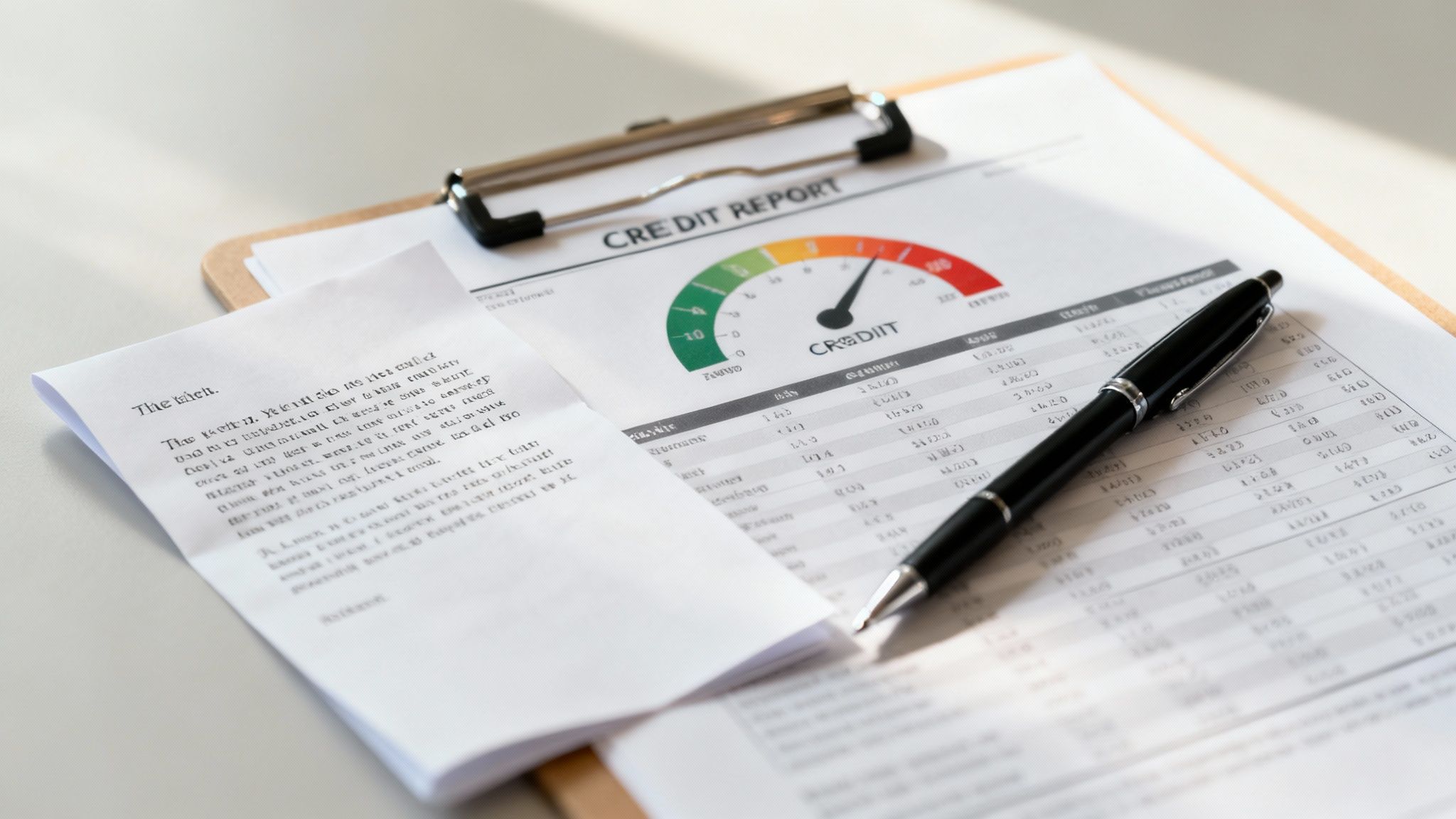 Credit Report and Explanation Letters