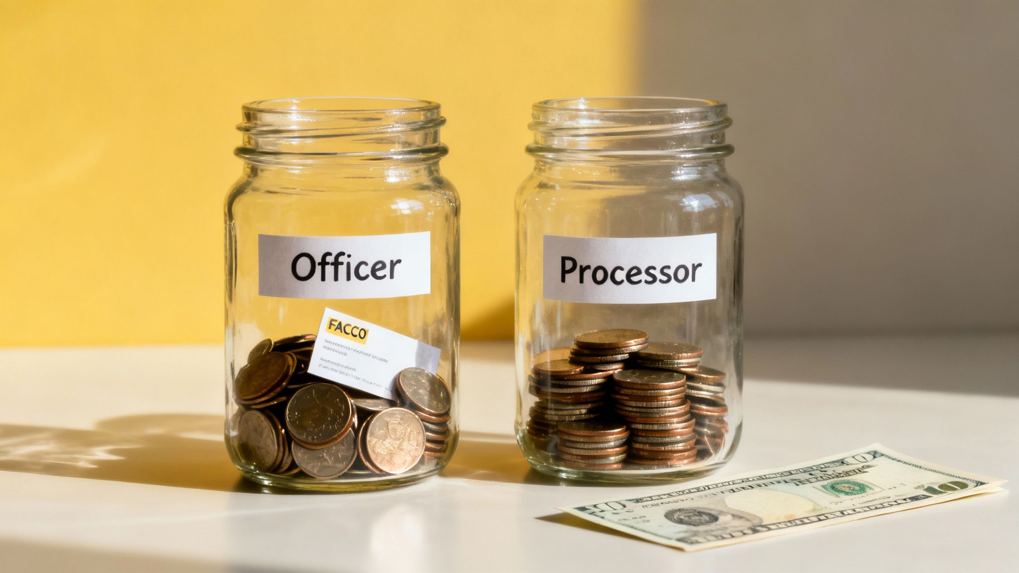 A modern, bright image showing stacks of coins and a calculator, symbolizing financial earnings and potential.
