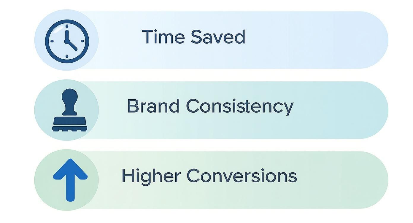 Infographic about landing page design templates