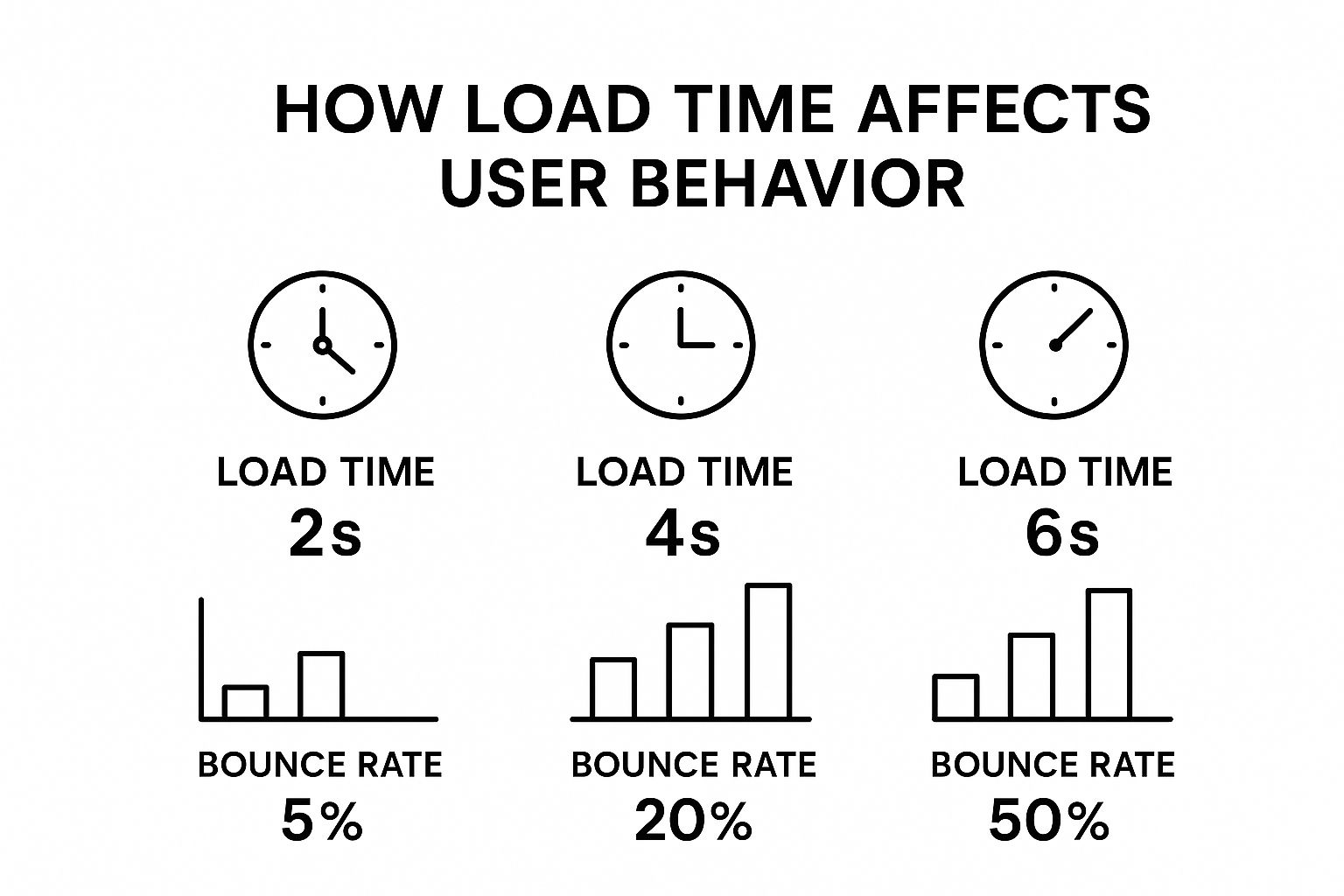 Infographic about how to improve website loading speed