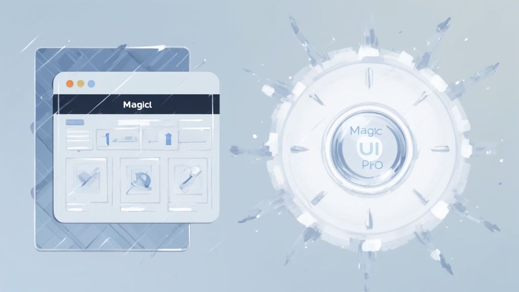 A visually stunning feature section built with Magic UI Pro components, showcasing CSS animation on scroll effects.