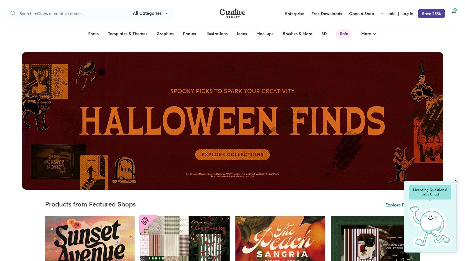Creative Market (Website/HTML Templates category)