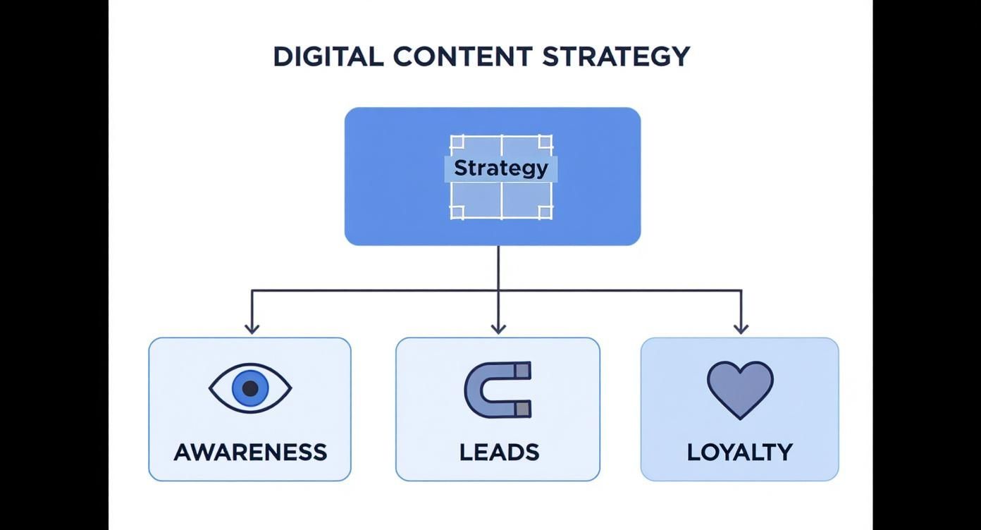 Infographic about digital content strategy