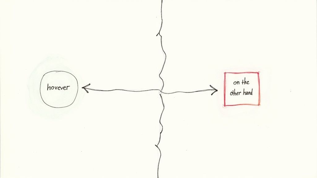 Contrasting Transitional Words and Phrases