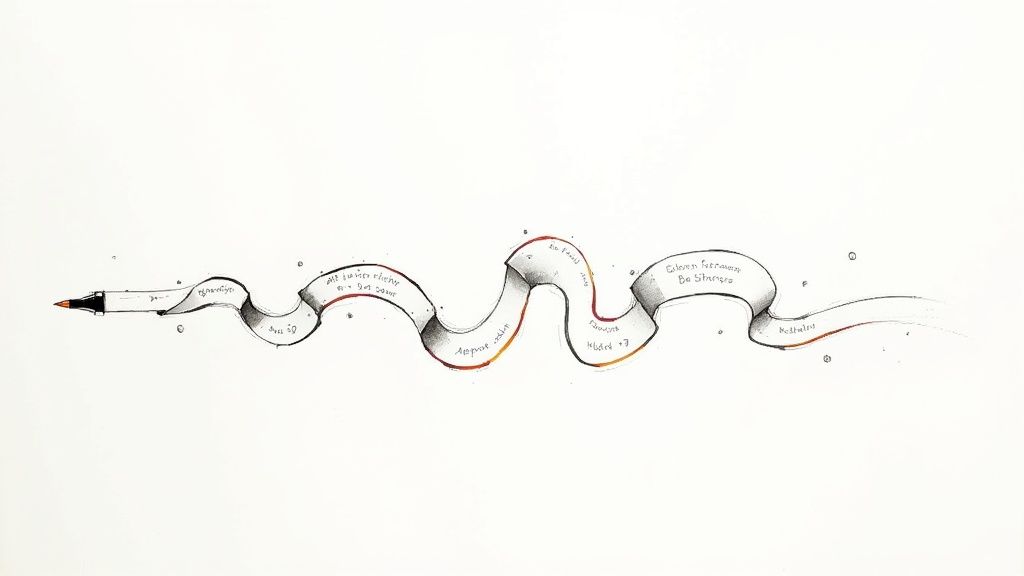 A person writing in a notebook, symbolizing the craft of creating engaging content.