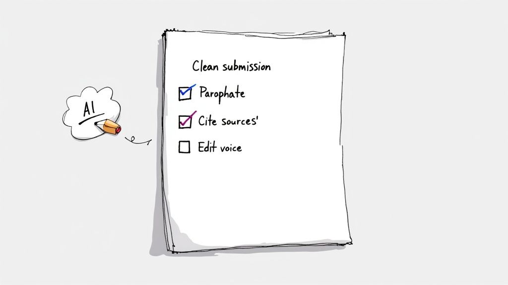 A checklist on a clipboard, representing a prepared and confident submission.