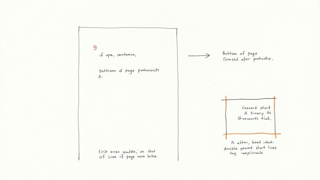 A page of a document with correctly formatted APA footnotes.