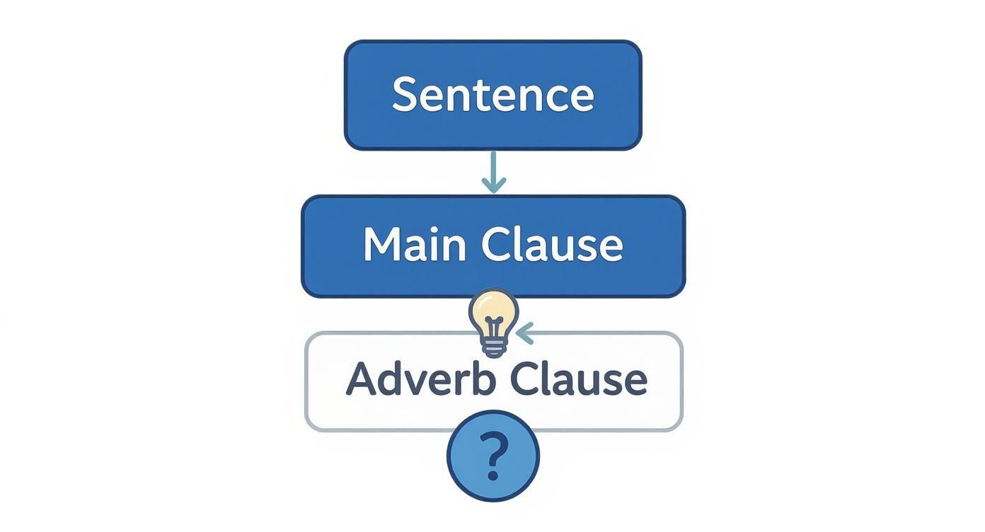 Infographic about adverb clause example
