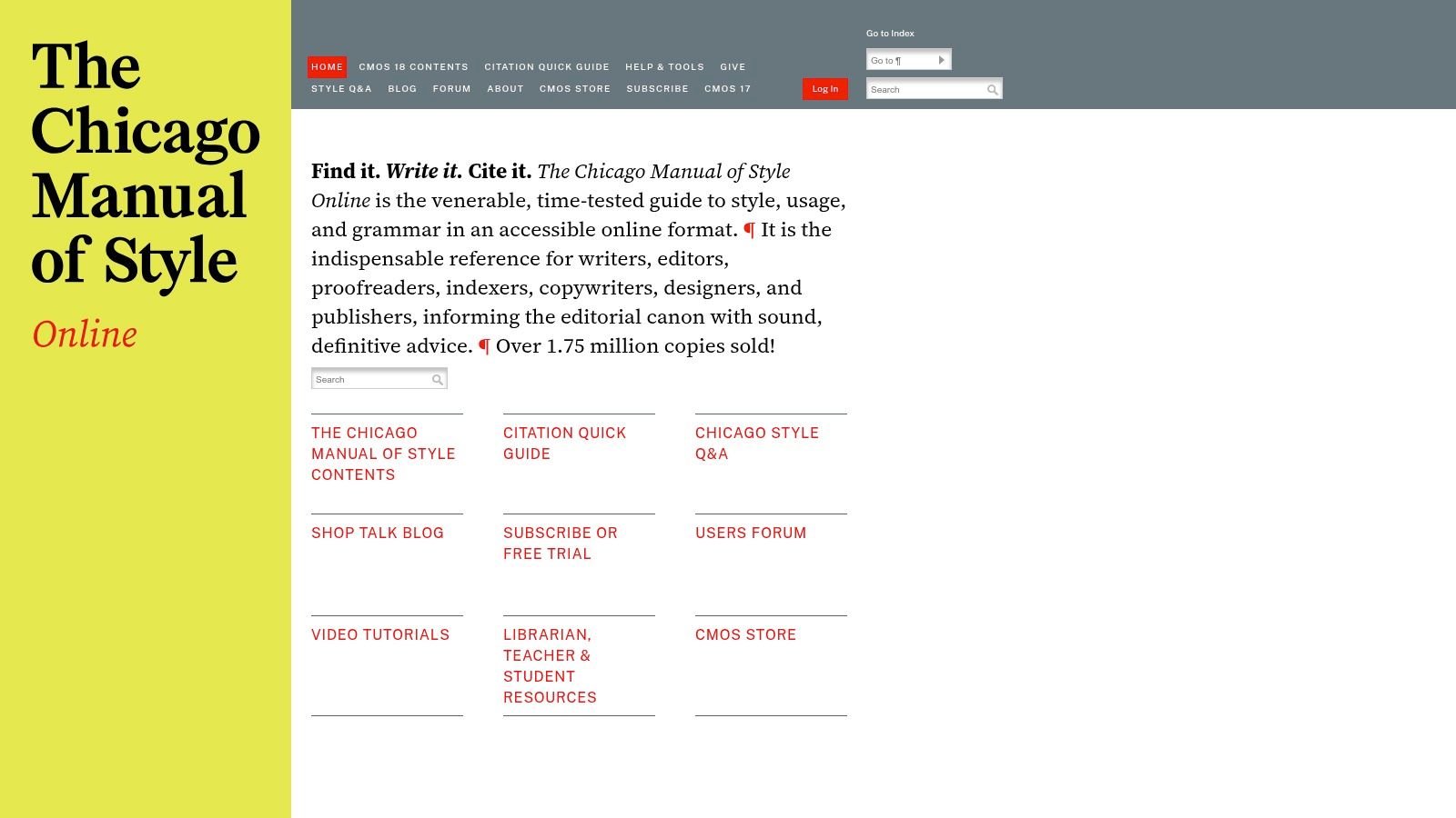 The Chicago Manual of Style Online (CMOS)