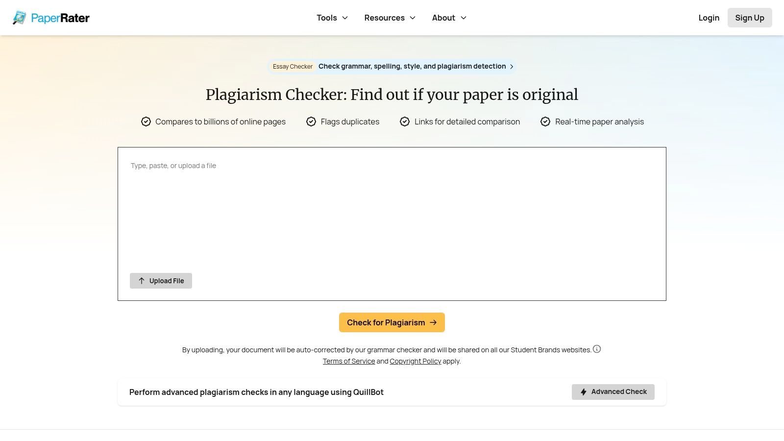 PaperRater — Free Online Plagiarism Checker