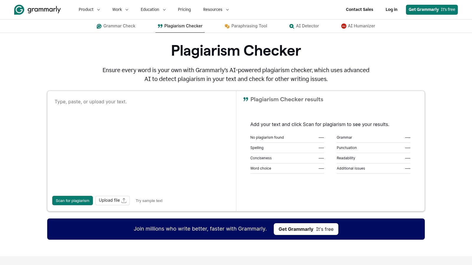 Grammarly — Plagiarism Checker
