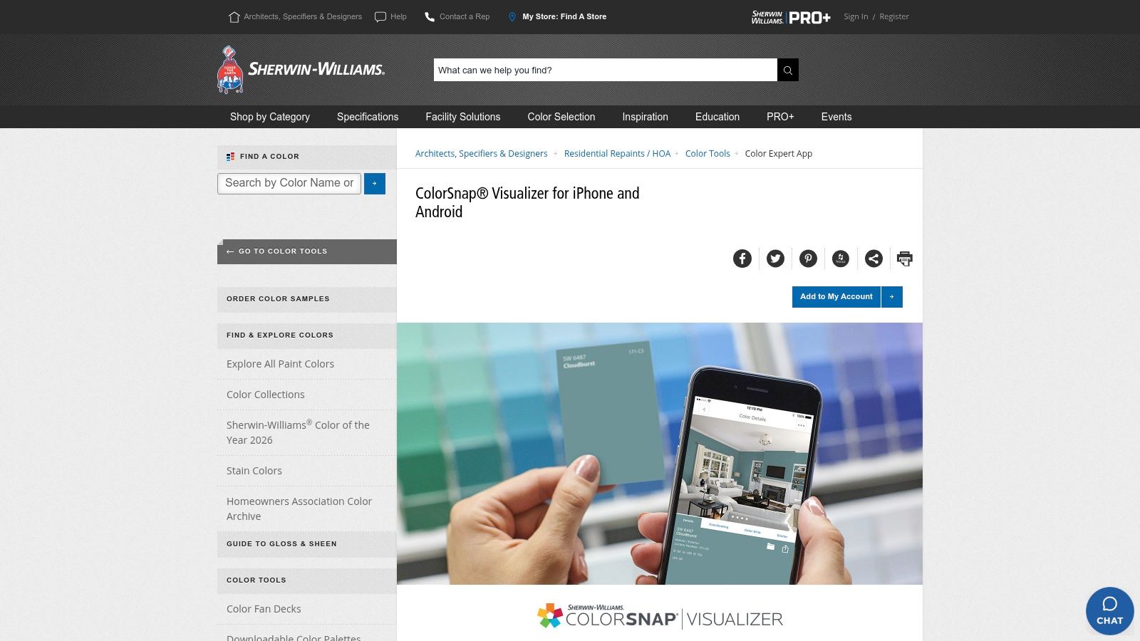 Sherwin‑Williams ColorSnap Visualizer