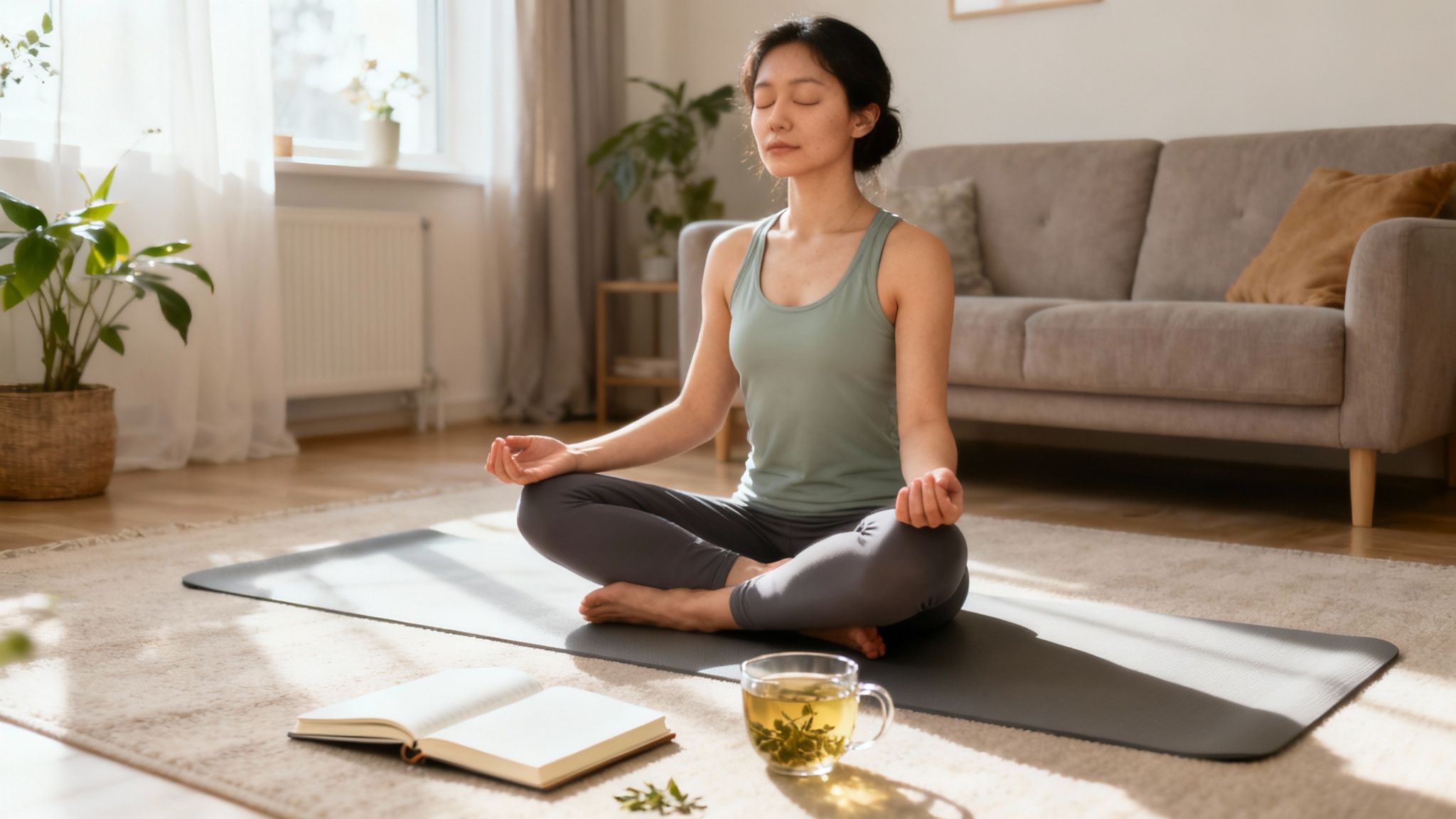 A person looking out a window at a sunrise, symbolizing a new beginning but also acknowledging the difficult journey ahead.