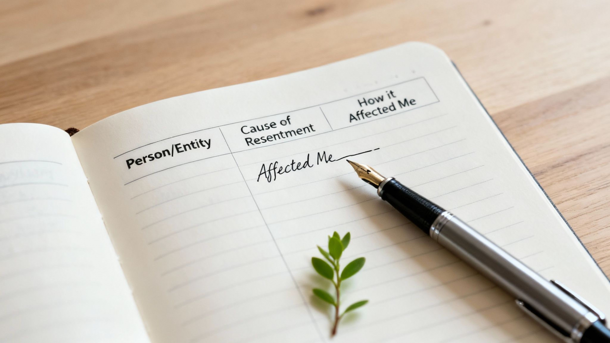 Character Defects and Resentment Inventory