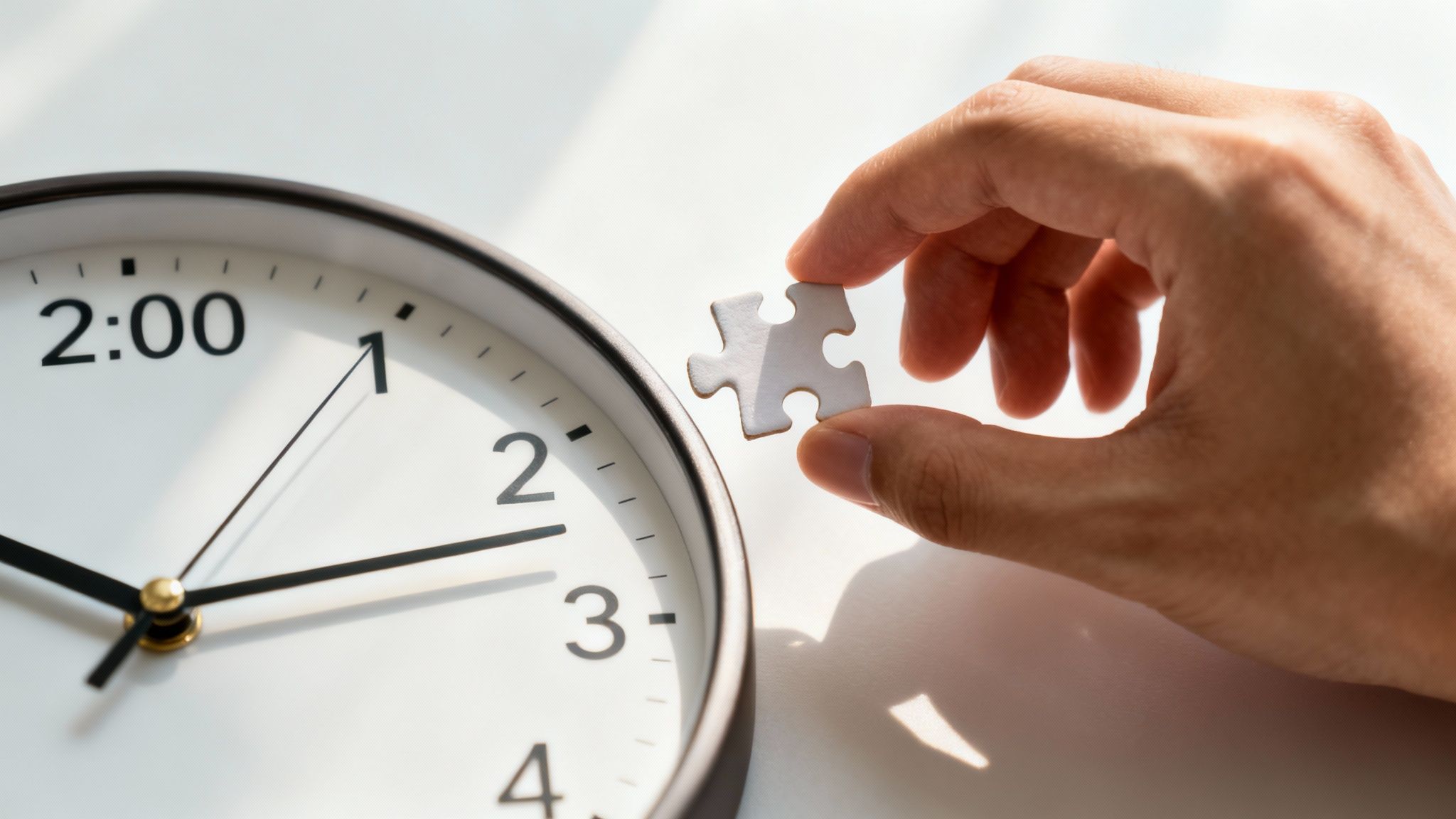 A person at a desk with a lightbulb glowing, symbolizing a new idea or mindset.