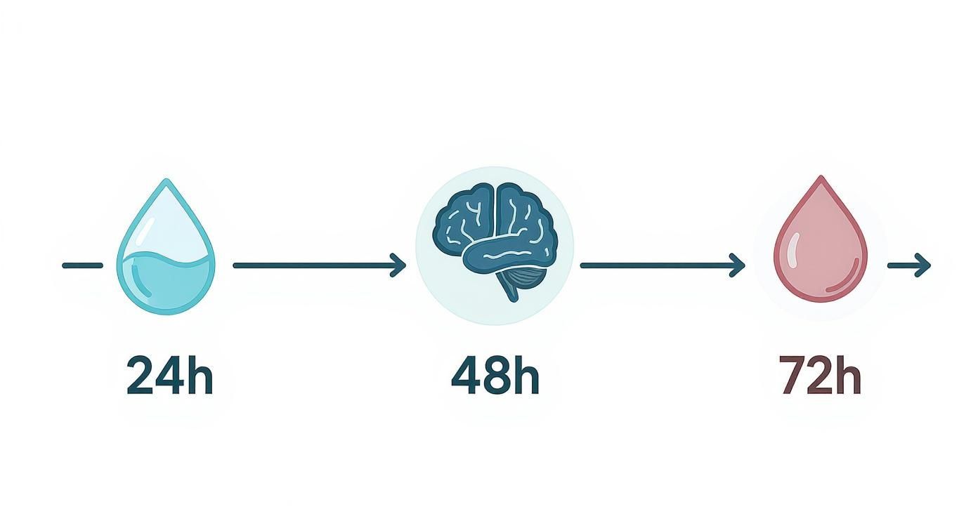 Infographic about benefits of quitting alcohol timeline