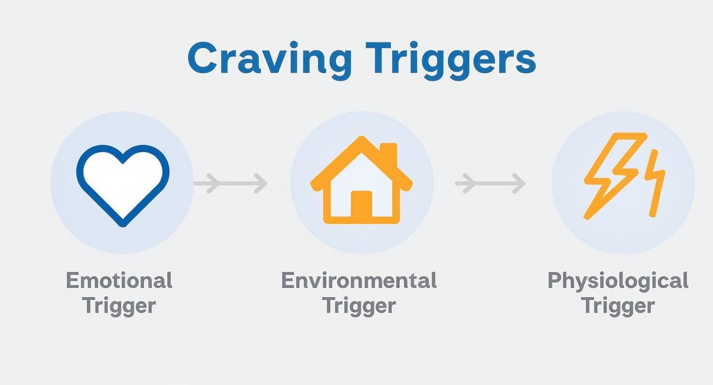 Infographic about how to stop craving sugary foods