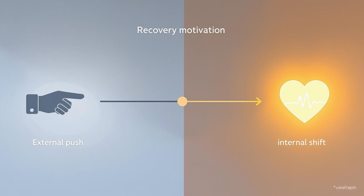 Infographic about motivation for addiction recovery