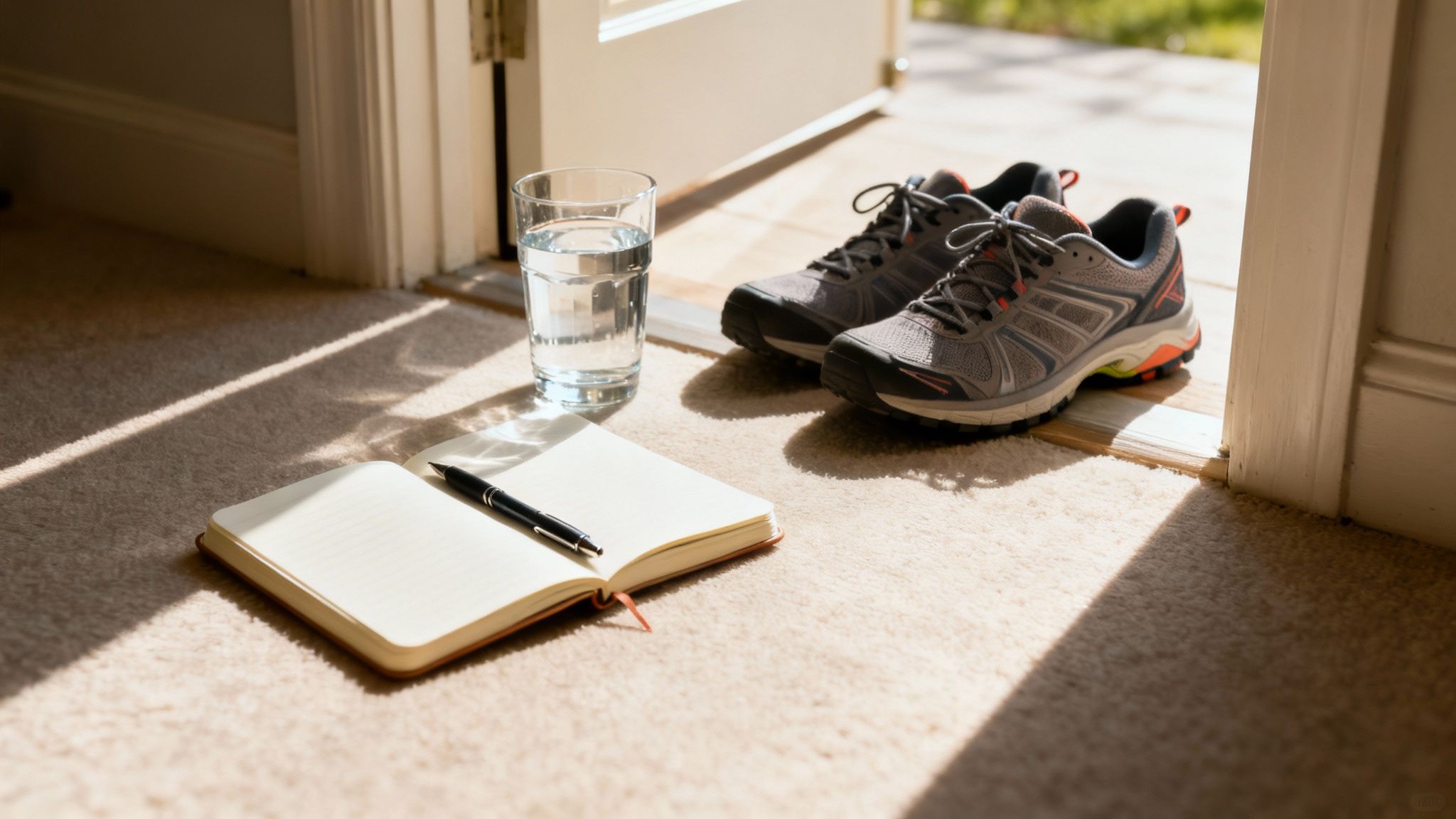 A person sitting comfortably, writing in a journal to process their emotions.