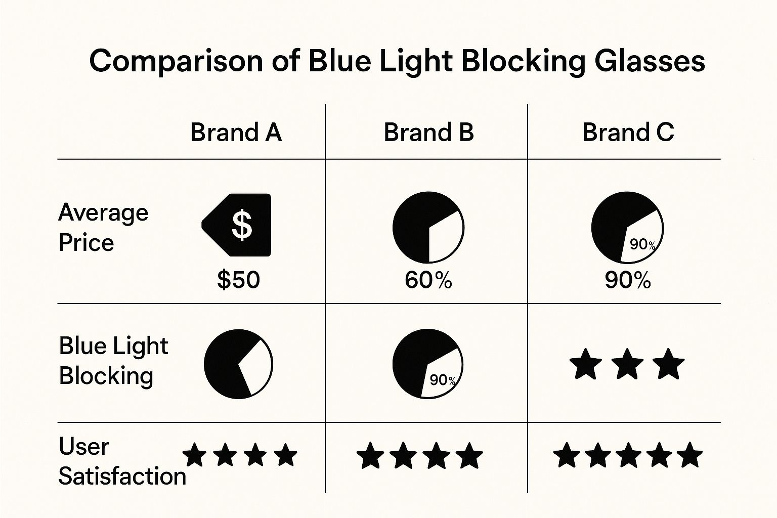 Infographic about best blue light blocking glasses