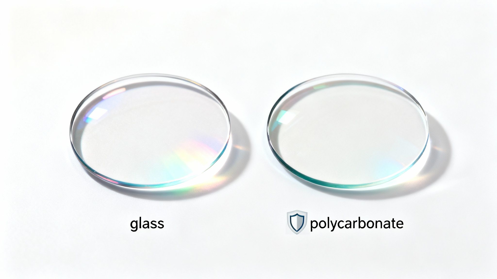 Microscopic view of lens material structures