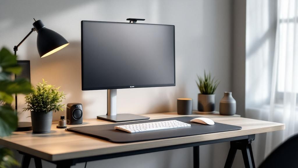 Monitor Setup and Ergonomic Optimization