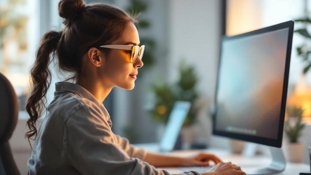 Use Blue Light Filters and Specialized Computer Glasses