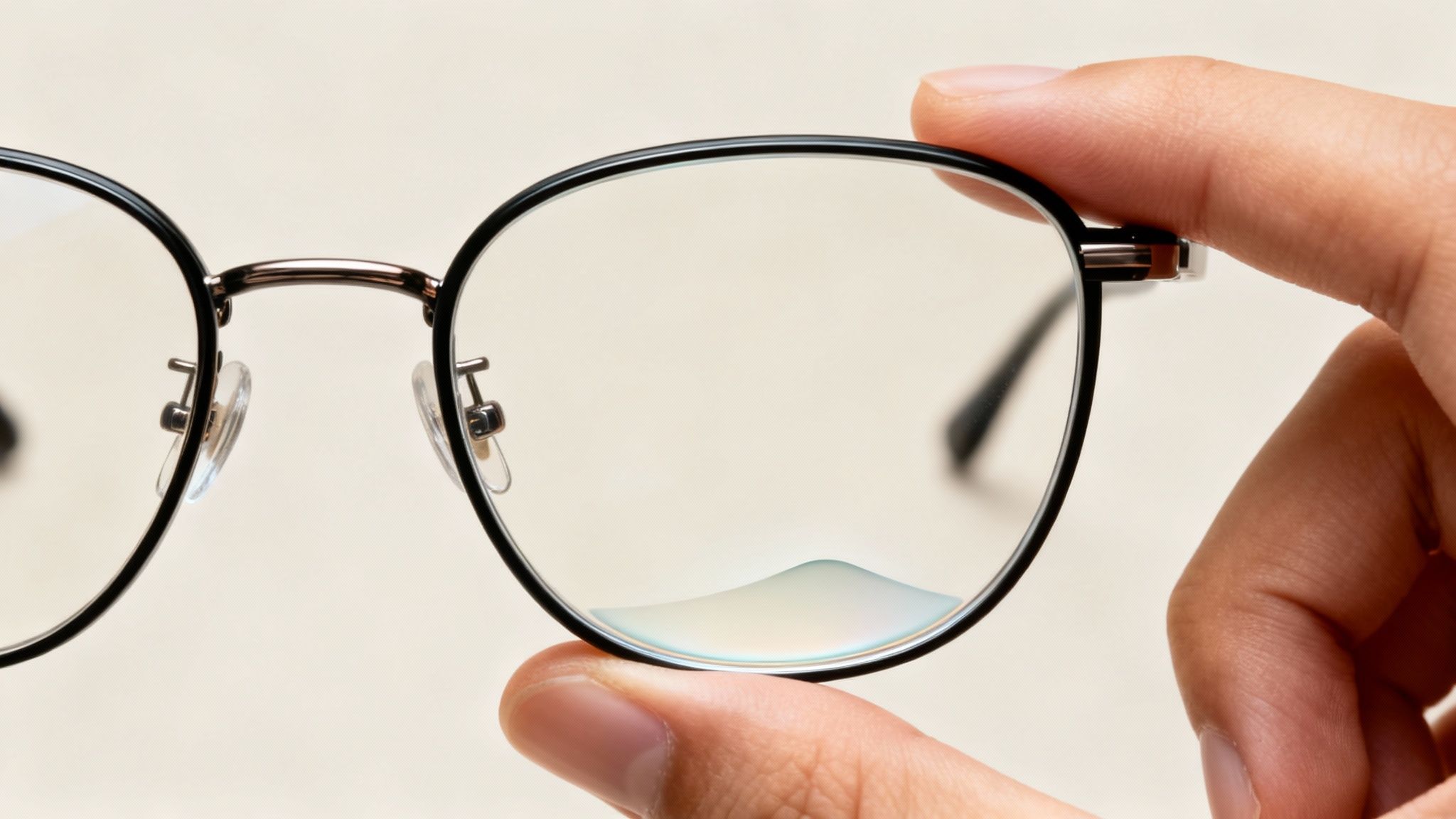 Illustration showing how an anti fatigue lens works with a boost zone at the bottom.