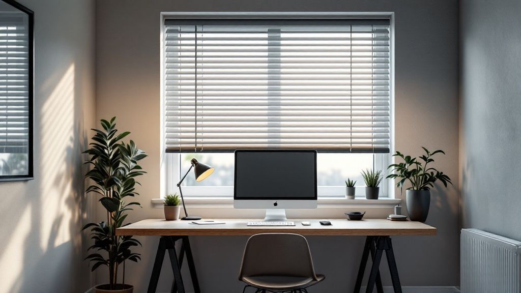 A close-up of an anti-glare screen protector being applied to a computer monitor.