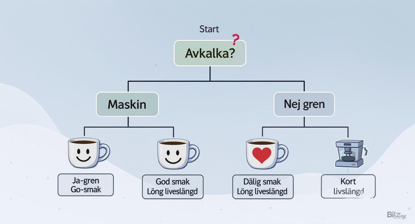 Infographic about avkalkningsmedel för kaffebryggare