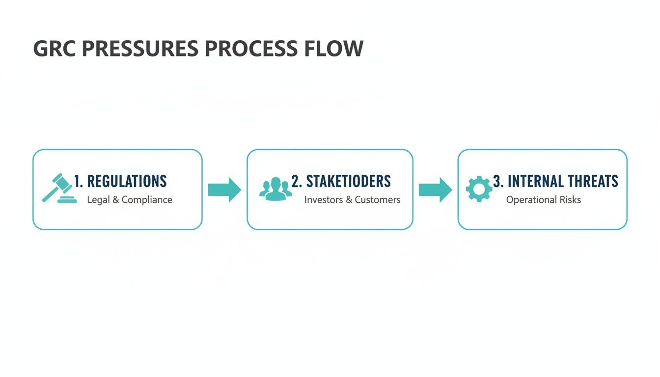 Diagram explaining an operational risk management framework lifecycle