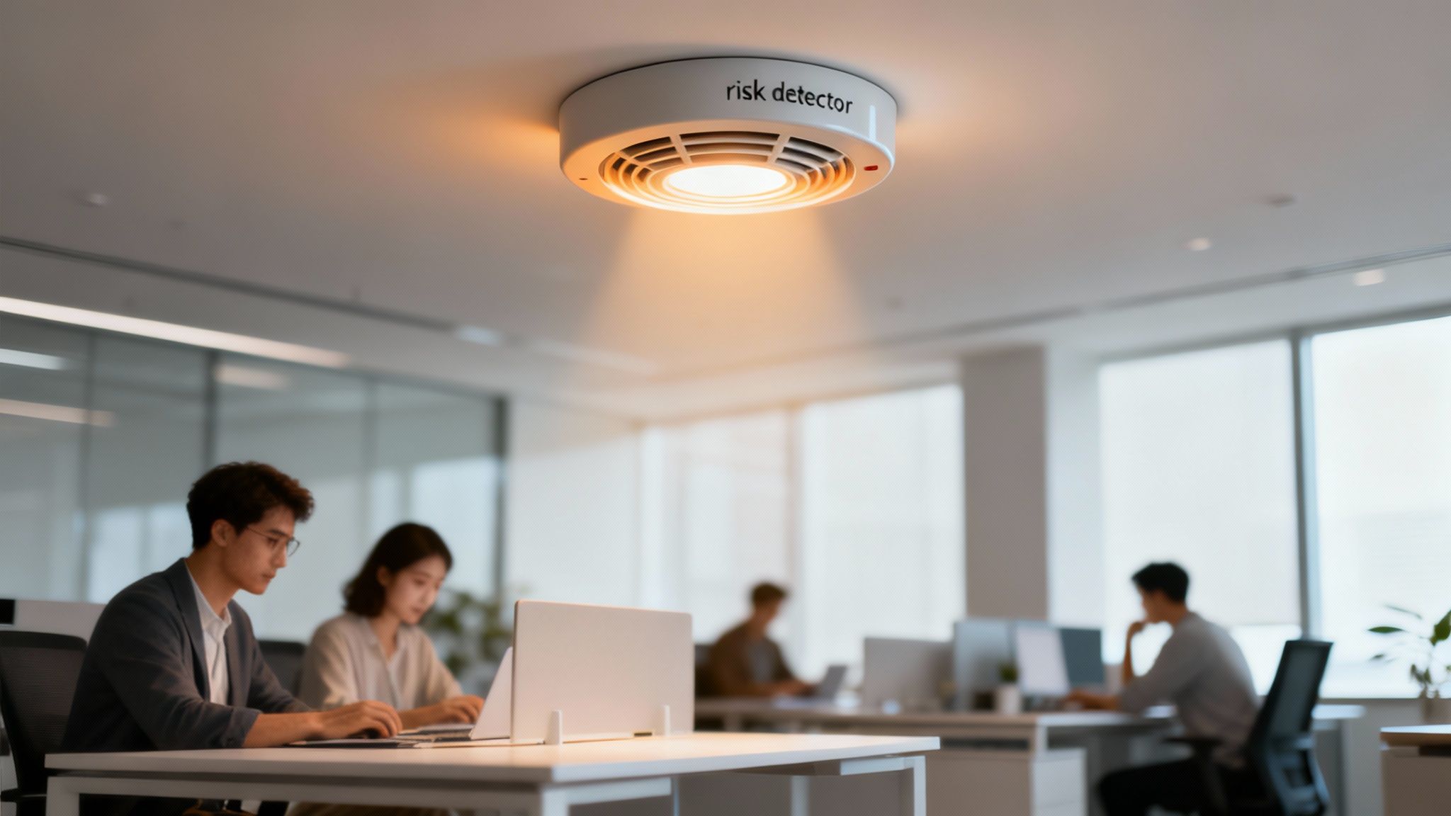 Compliance officers analyzing risk dashboards to identify human-factor vulnerabilities.