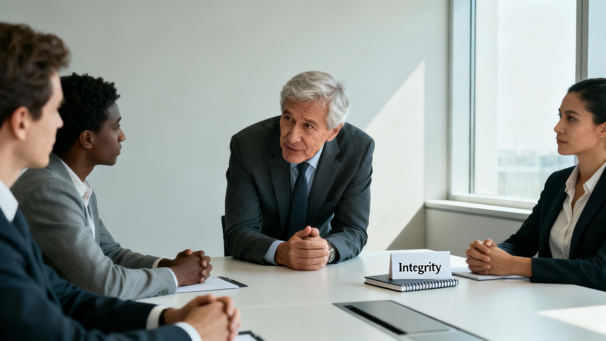 Executivos reforçando o tom de liderança