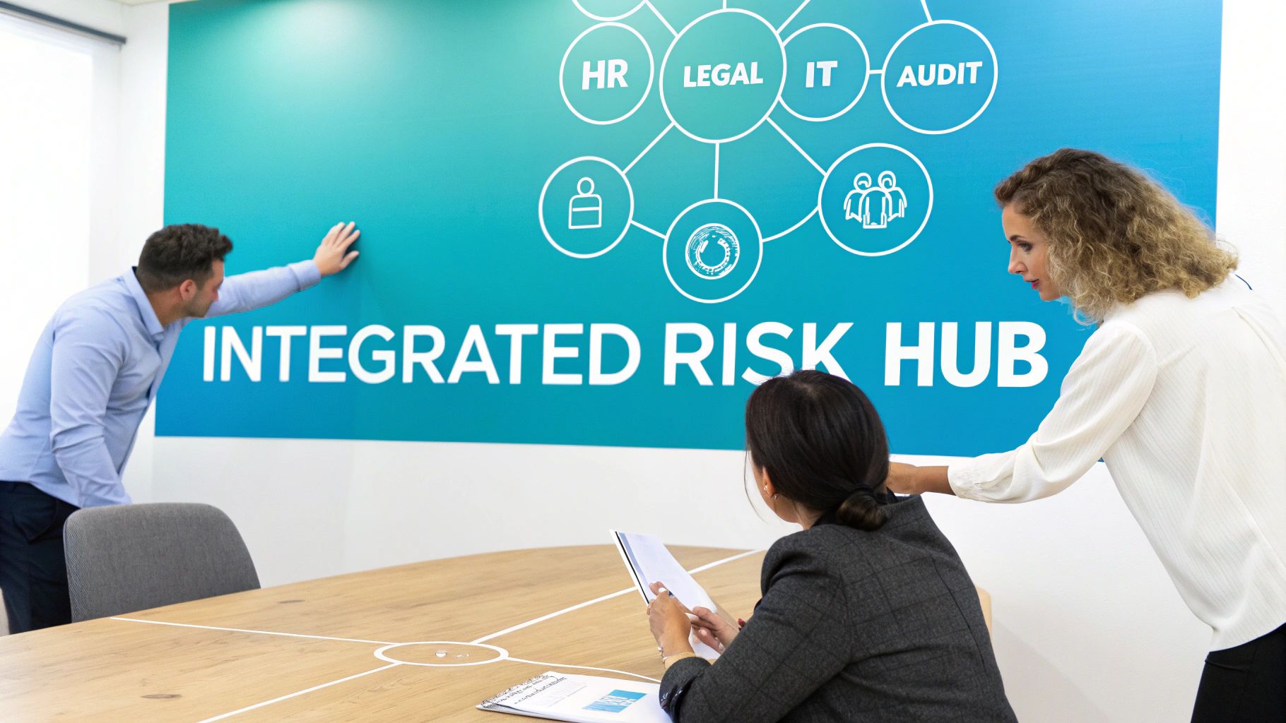 “Business team mapping processes to identify operational risks.”