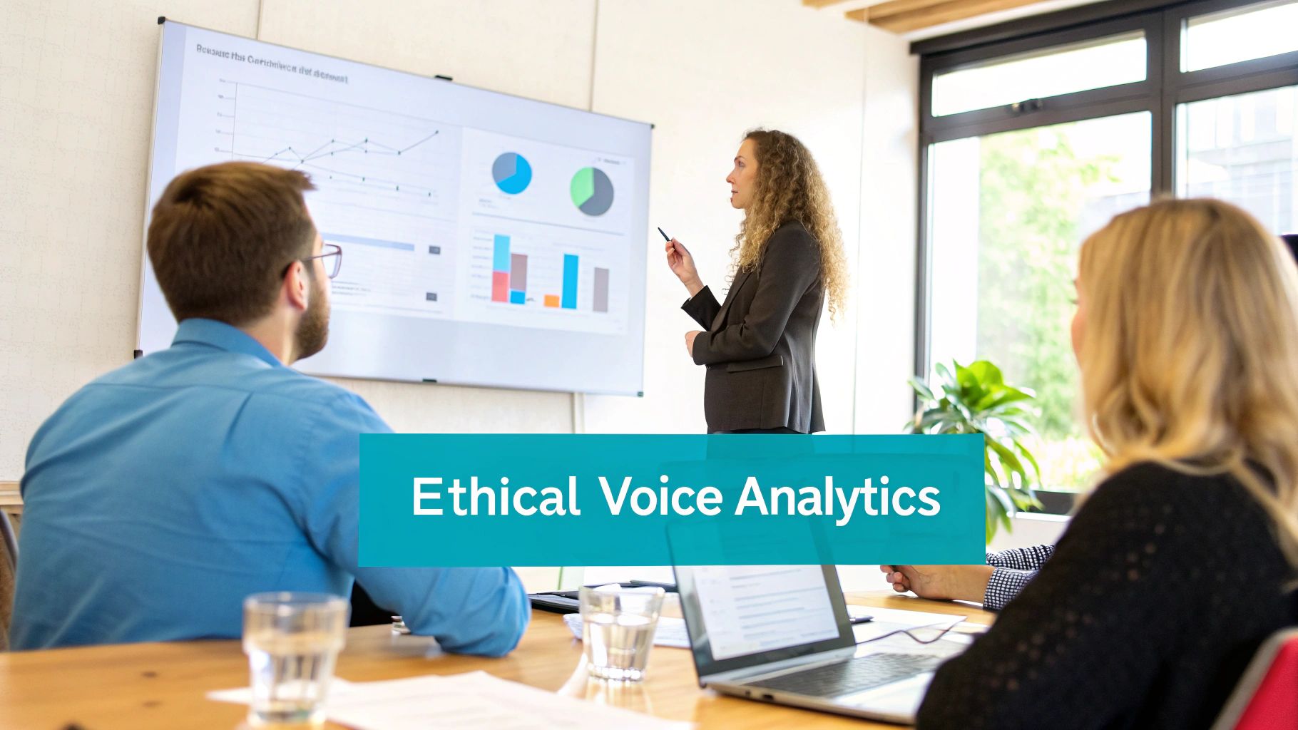 AI-powered voice analytics software detecting sentiment