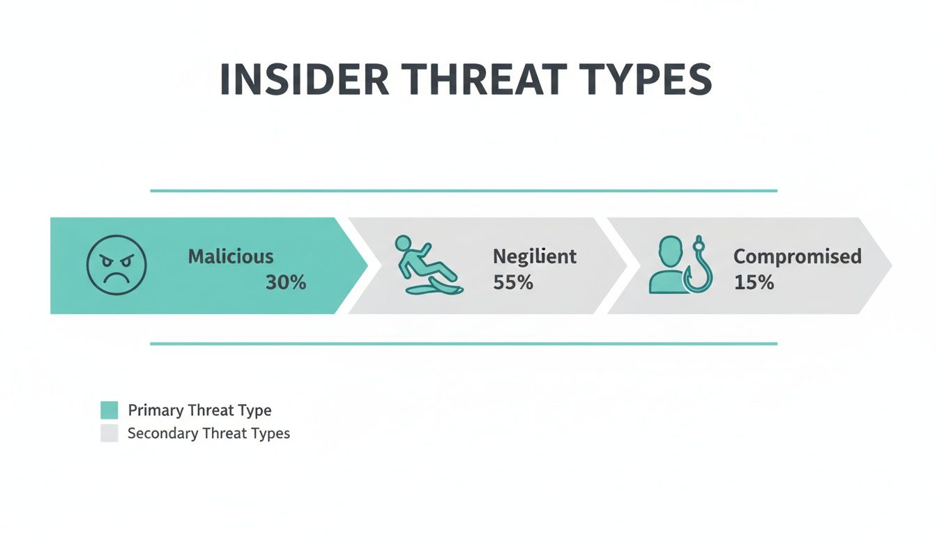 Diagram showing insider threat prevention as a human risk model