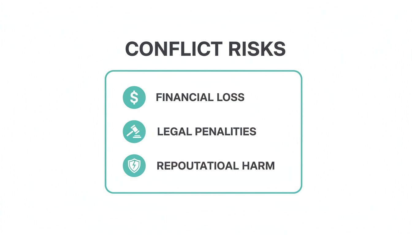 Compliance team using conflict of interest management software dashboard