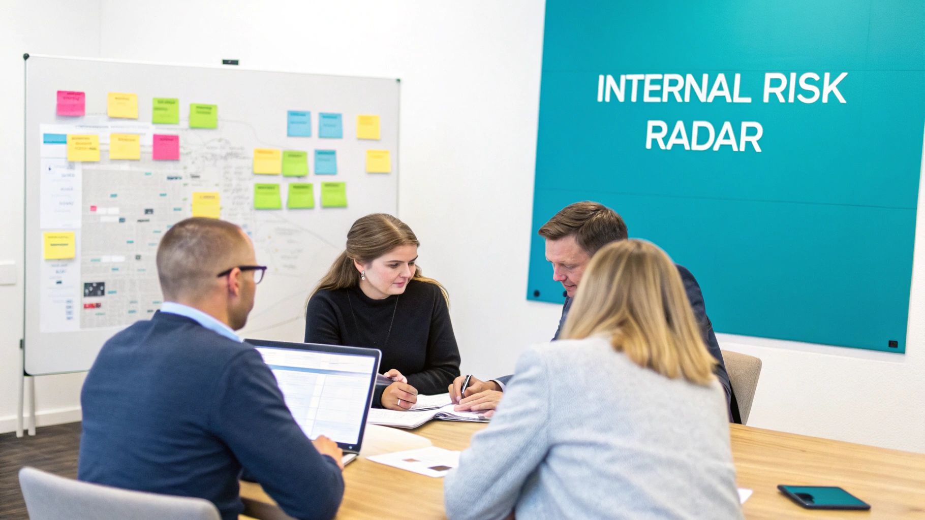 Operational risk management process mapped across departments