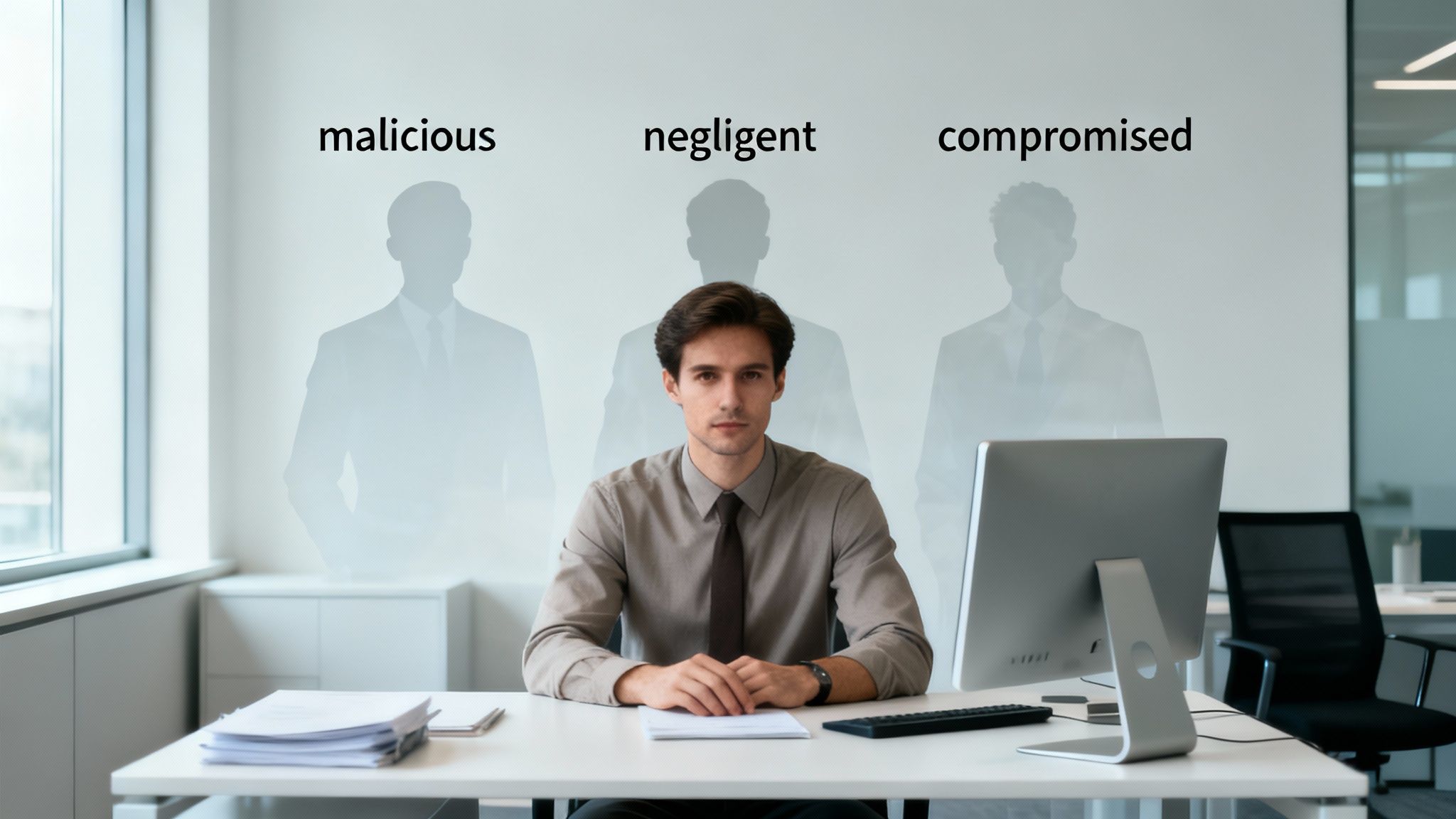 Schéma expliquant comment définir la menace interne