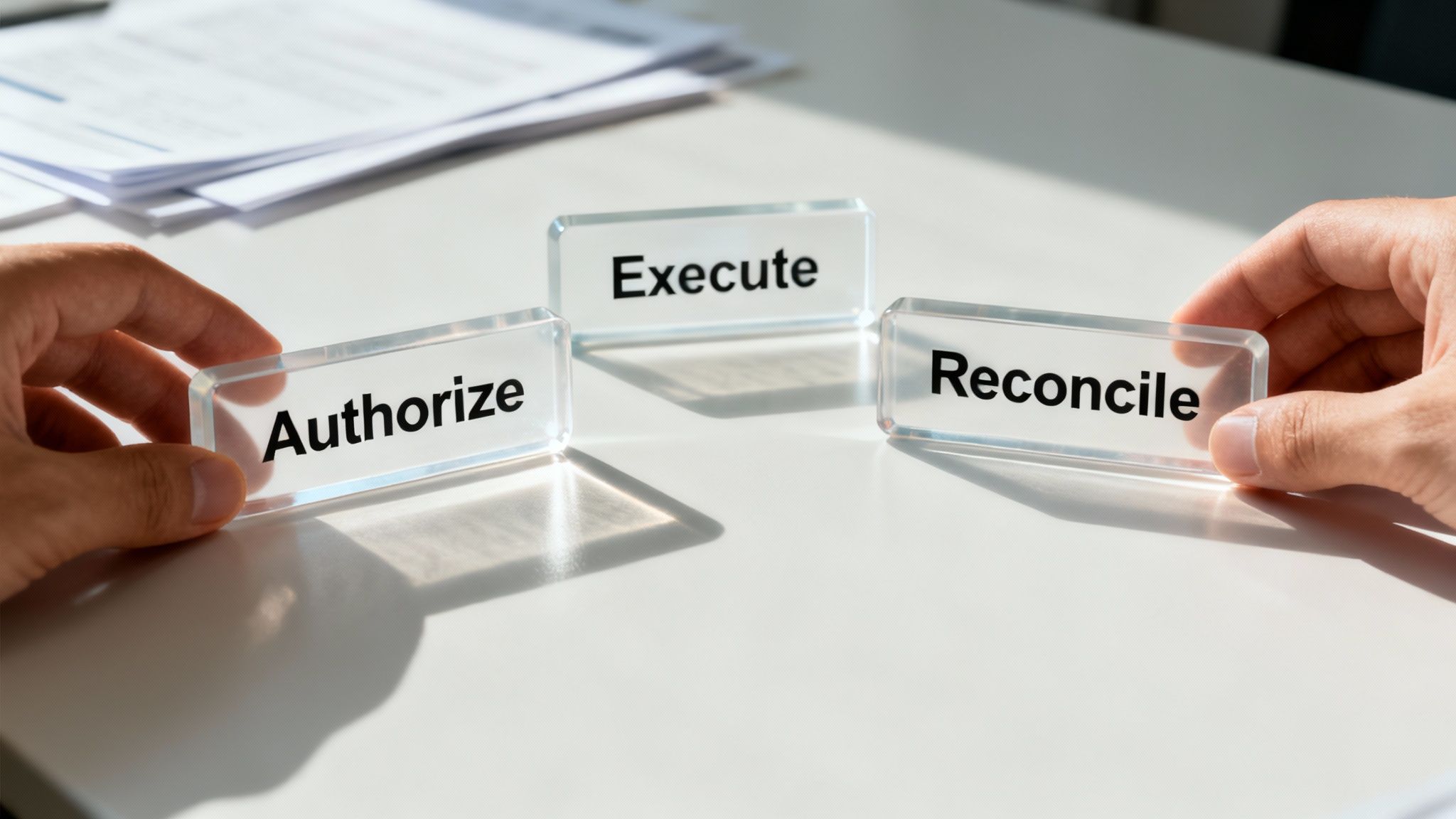 Diagram of modern internal control best practices for risk prevention