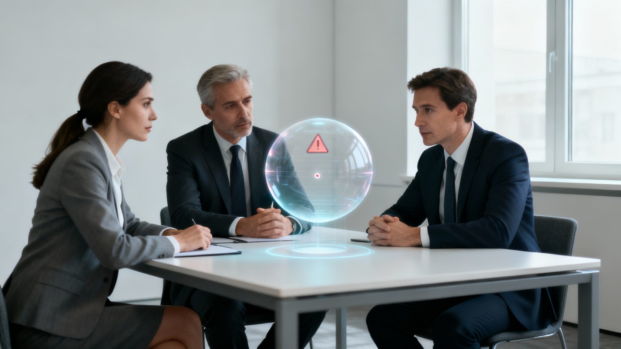 Compliance team reviewing behavioral risk analytics insights