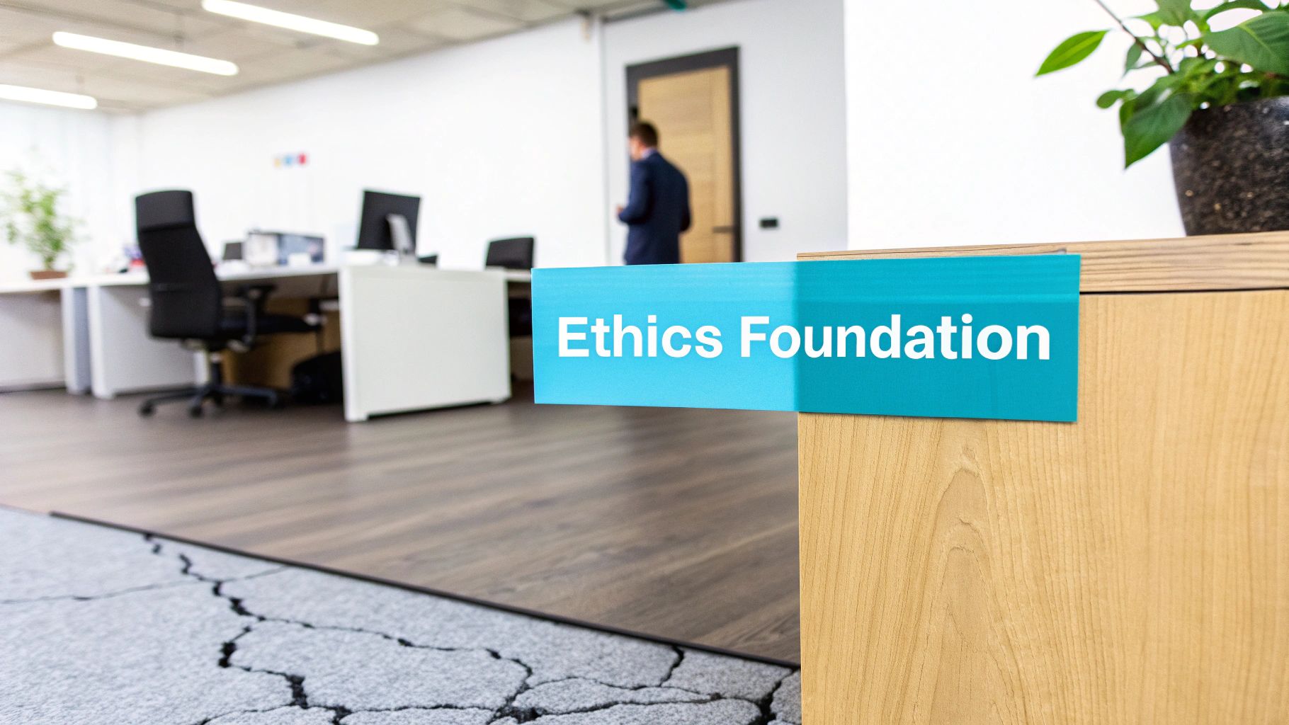 Employees discussing workplace unethical behavior risks