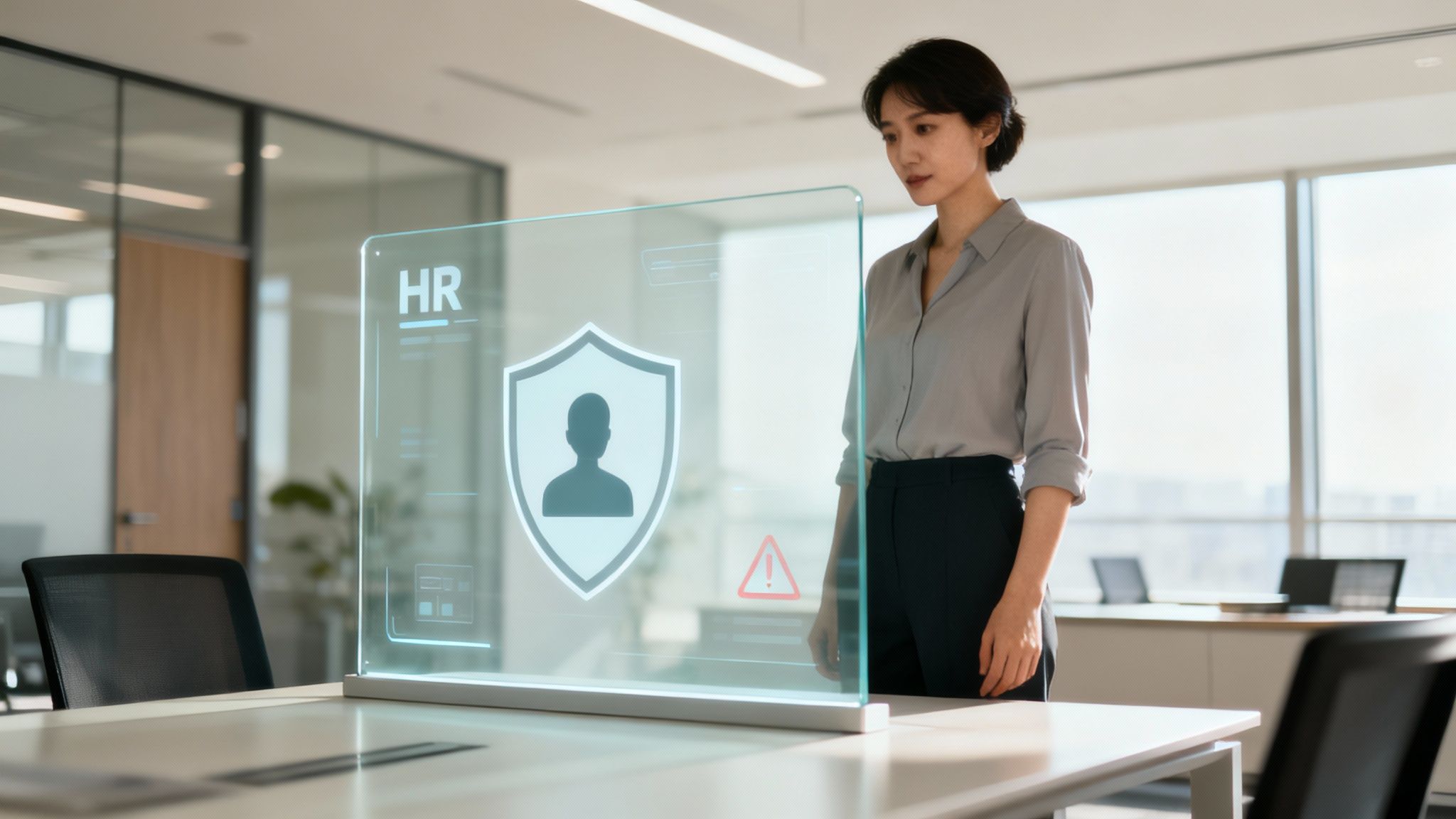 Painel de avaliação de integridade pré-admissional mostrando indicadores iniciais de risco.