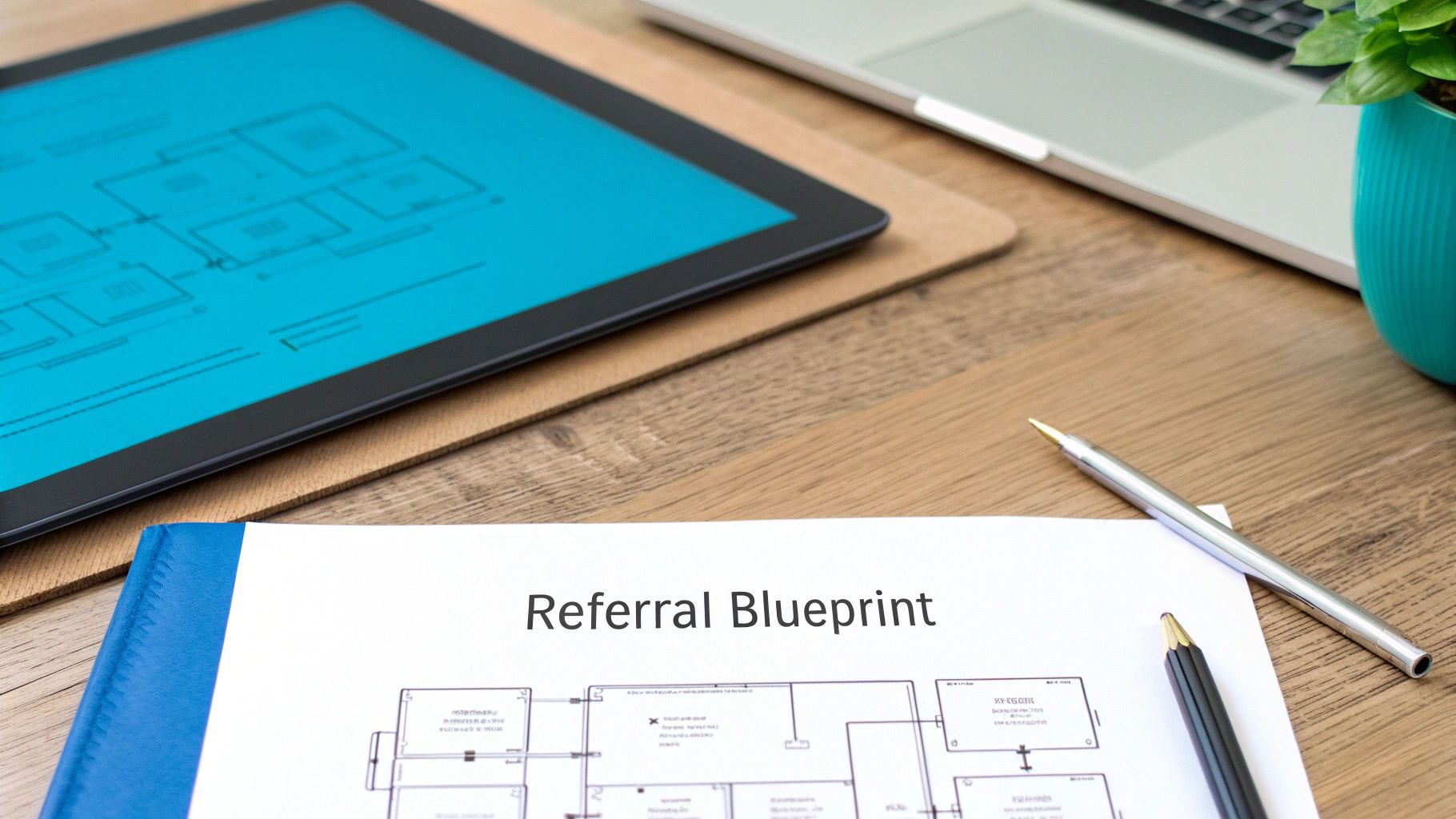 B2B team sharing referral links as part of SaaS growth strategy