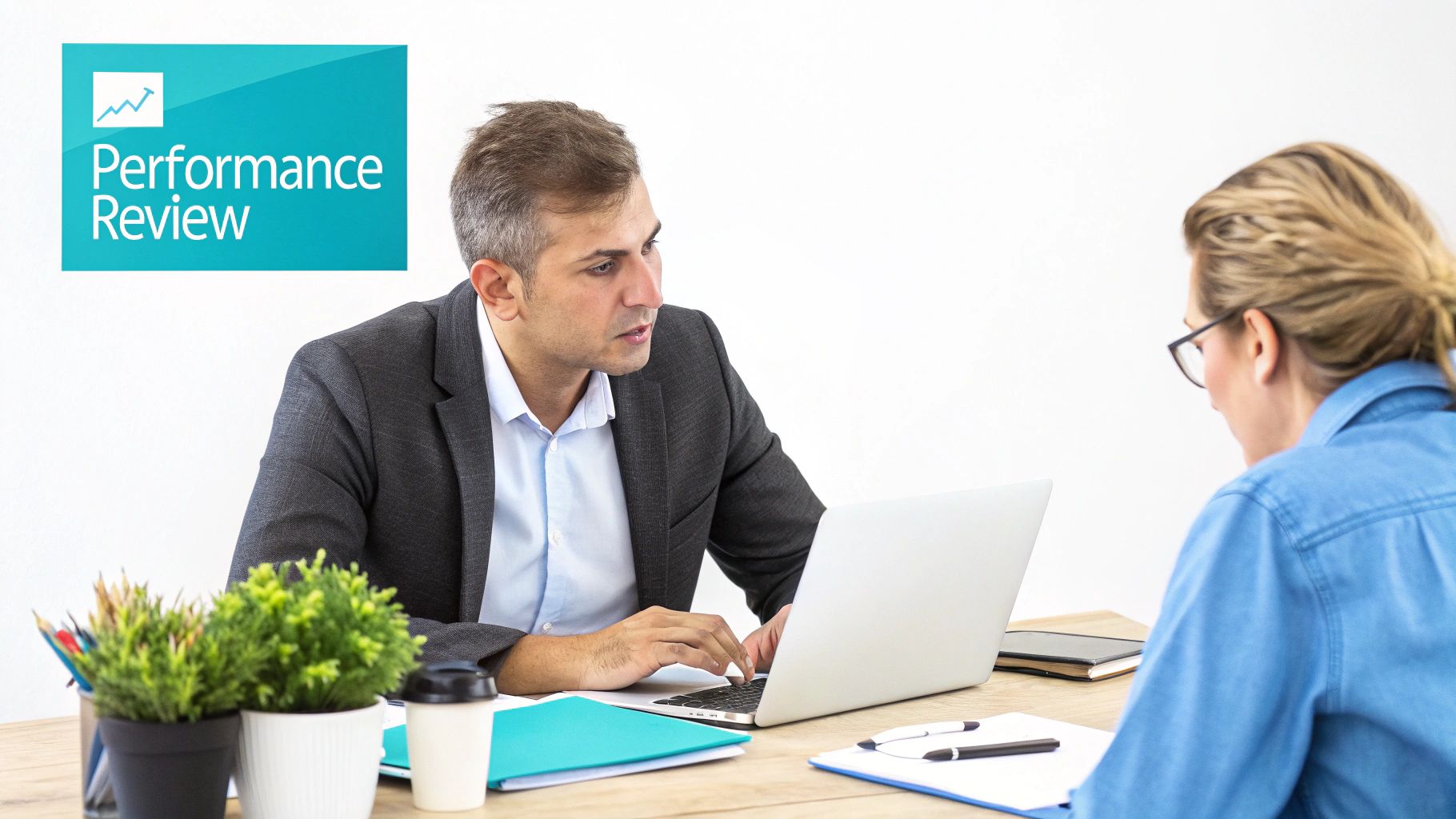 “Gestor apresentando diretrizes da estrutura essencial de políticas de governança.”