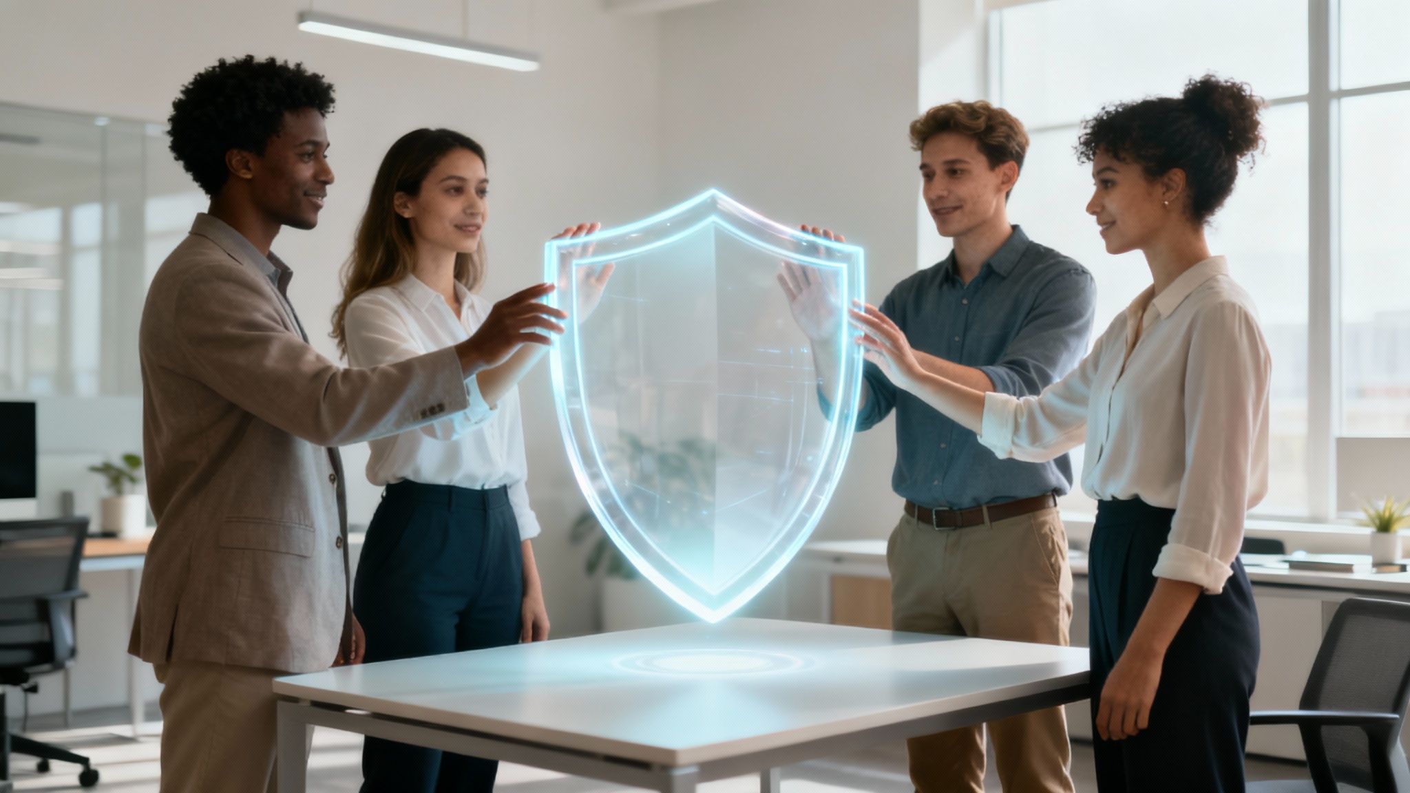 Matriz de riscos destacando a transição da gestão reativa para a preventiva.