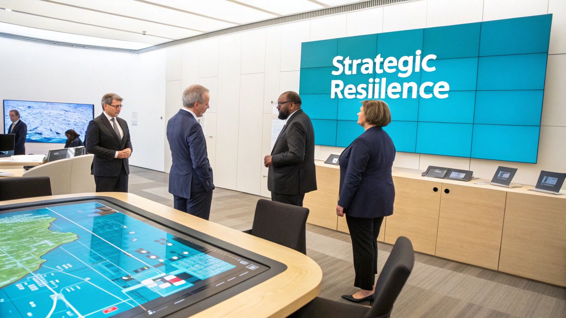 Painel de estratégia de gestão de riscos empresariais integrada