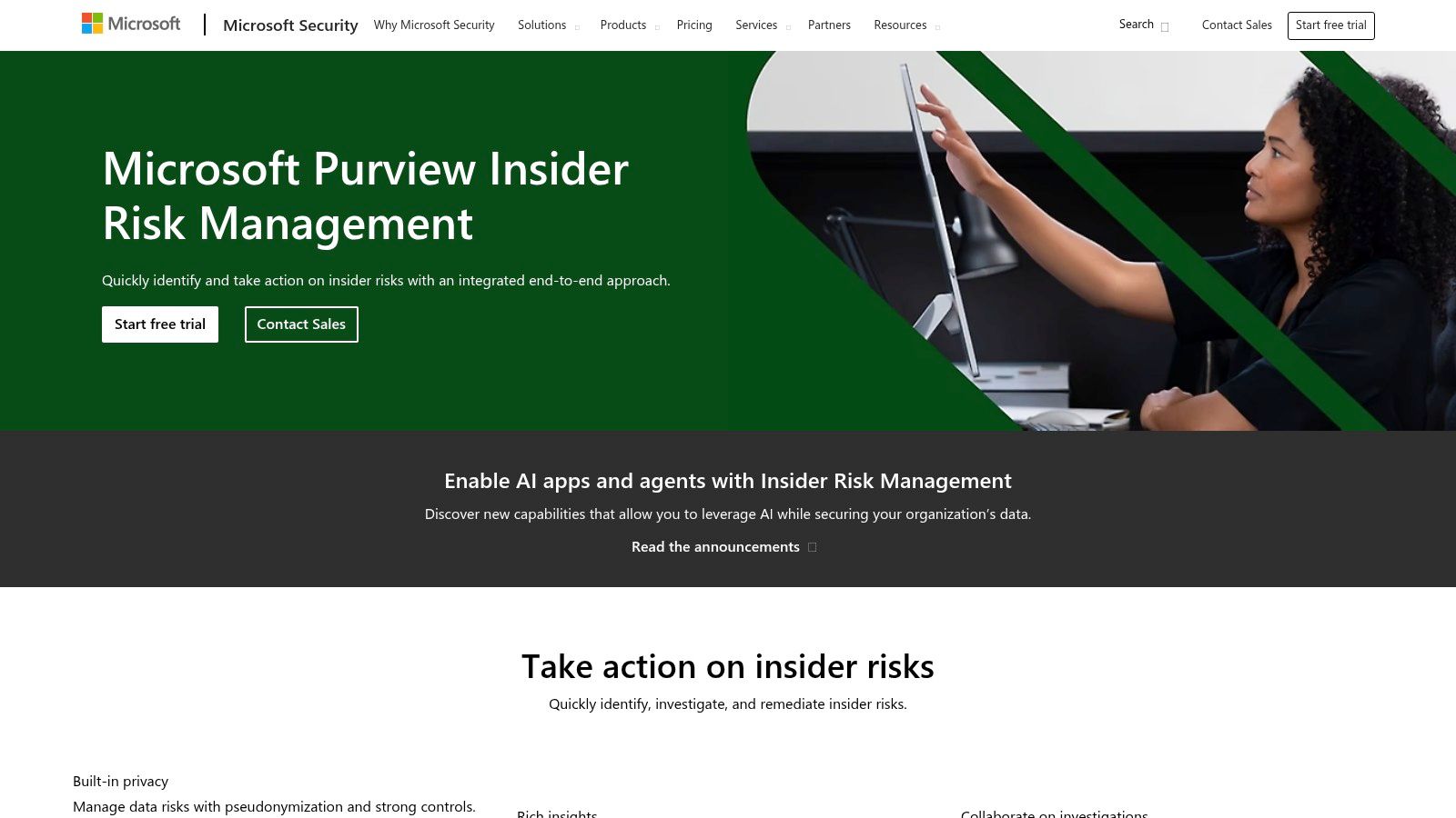Gestão de Riscos Internos (IRM) da Microsoft Purview