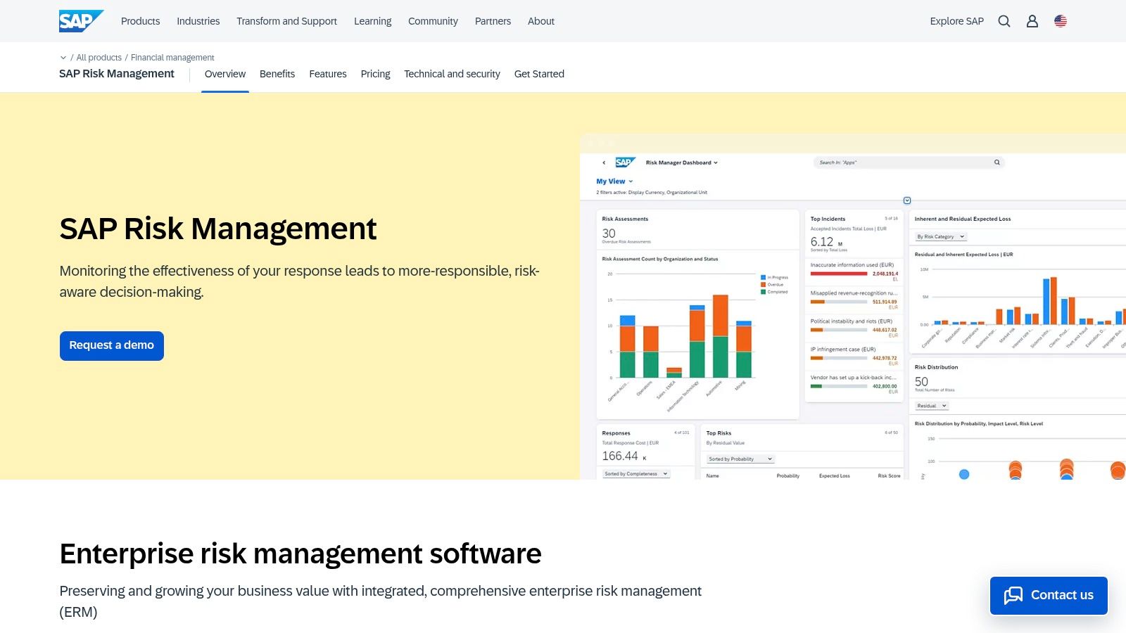 SAP Risk Management (part of SAP GRC)