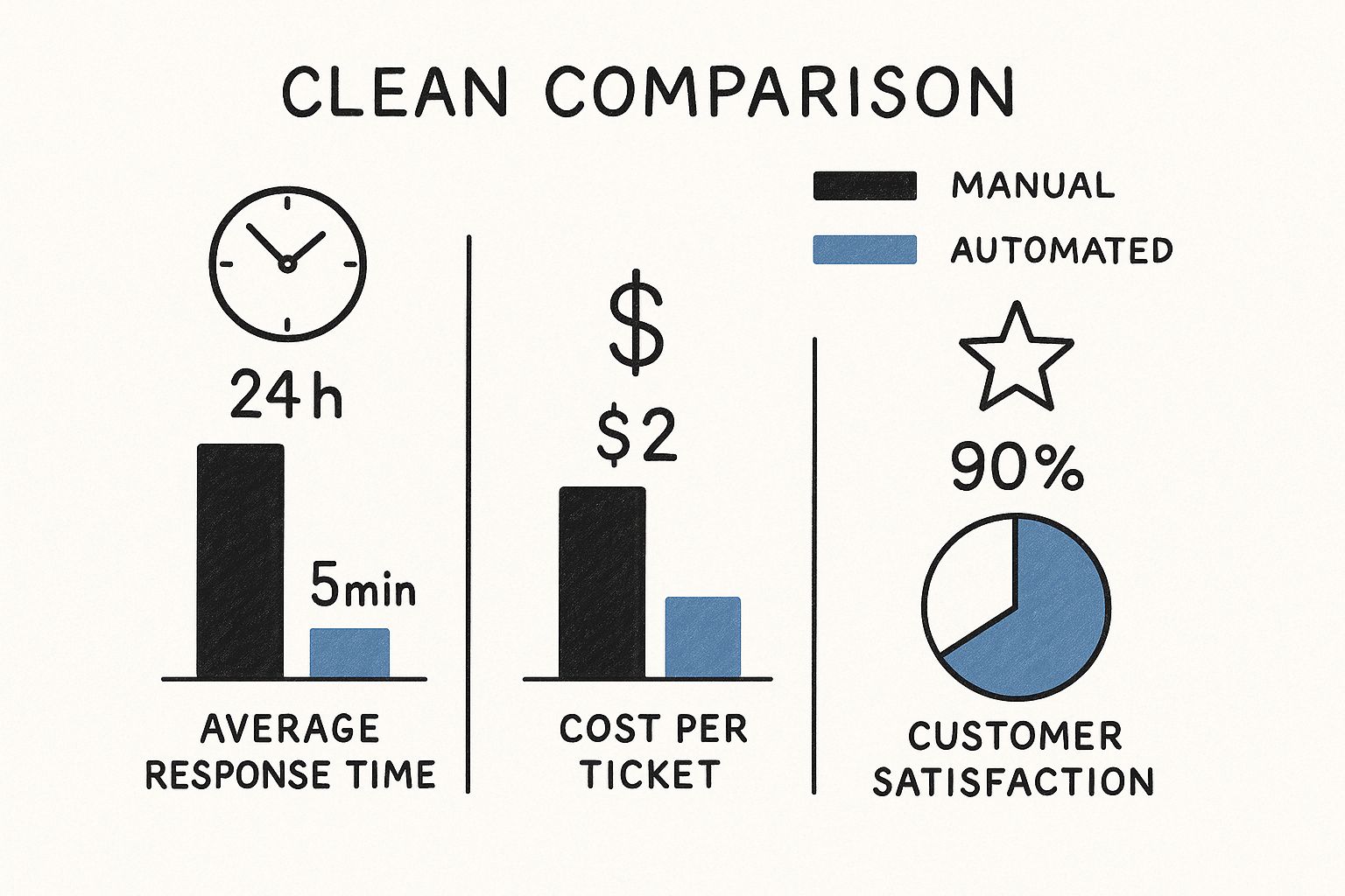 Infographic about automate customer support